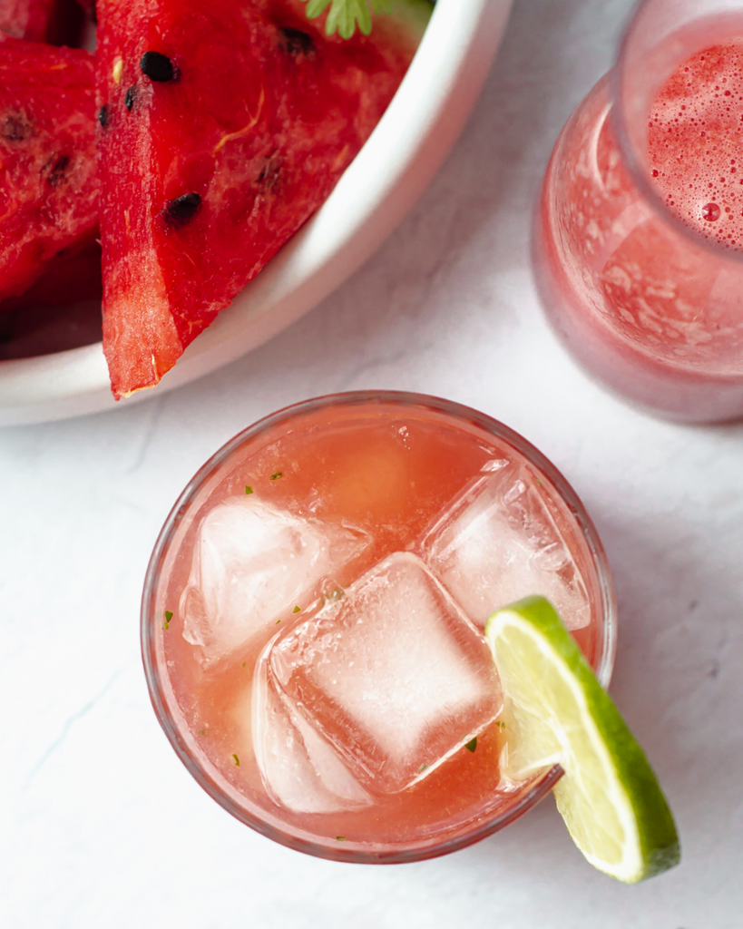 Lonesome Rose Cocktail - Watermelon Cilantro Margarita
