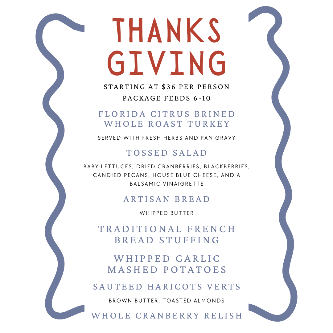 Thanksgiving Complete Family Style Dinner Package